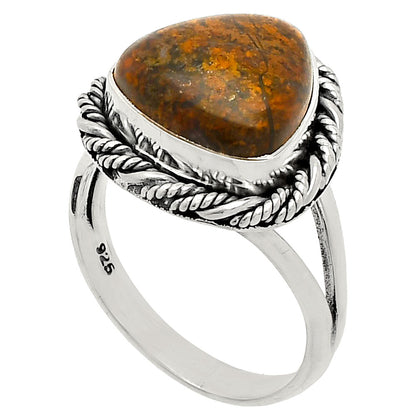 Natural Red Moss Agate Ring size-7 R-1014 SDR231693