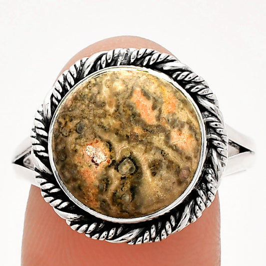 Natural Leopard Skin Jasper Ring size-10 R-1014 SDR231699