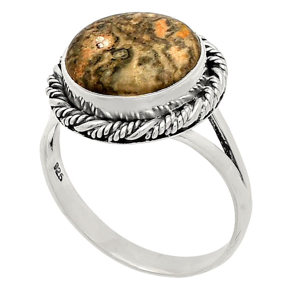 Natural Leopard Skin Jasper Ring size-10 R-1014 SDR231699