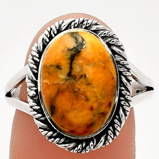 Natural Honey Dendritic Opal Ring size-9 R-1014 SDR231720