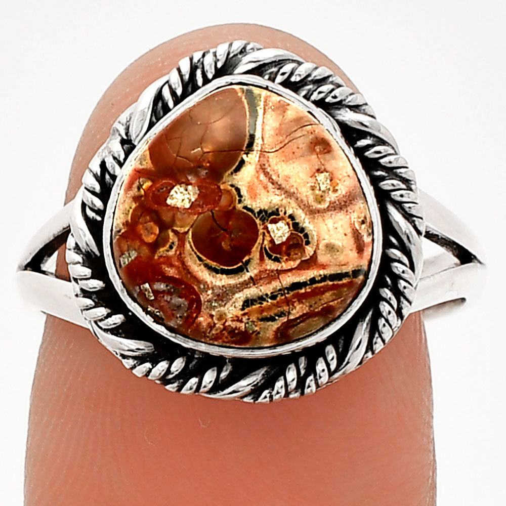 Natural Leopard Skin Jasper Ring size-8 R-1014 SDR231737