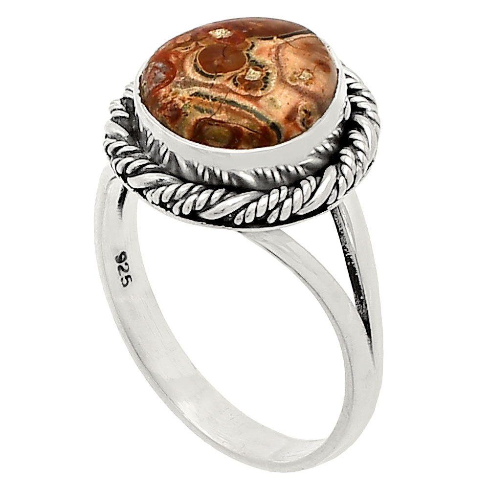 Natural Leopard Skin Jasper Ring size-8 R-1014 SDR231737