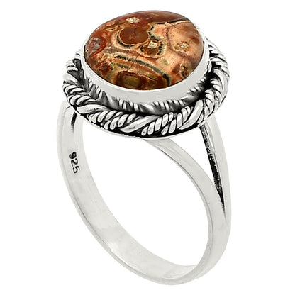 Natural Leopard Skin Jasper Ring size-8 R-1014 SDR231737