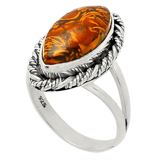 Coquina Fossil Jasper - India Ring size-7 R-1014 SDR231742
