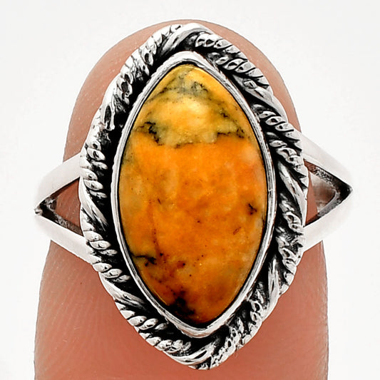 Natural Honey Dendritic Opal Ring size-7 R-1014 SDR231744