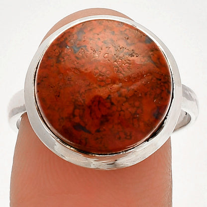 Natural Red Moss Agate Ring size-9 R-1007 SDR231836