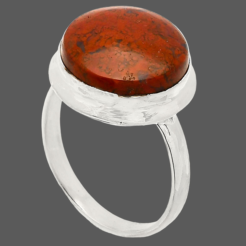 Natural Red Moss Agate Ring size-9 R-1007 SDR231836