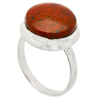 Natural Red Moss Agate Ring size-9 R-1007 SDR231836