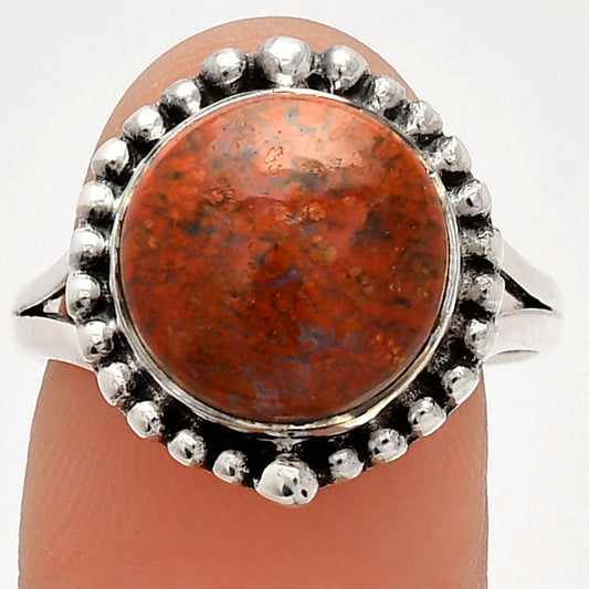 Natural Red Moss Agate Ring size-9 R-1154 SDR231864