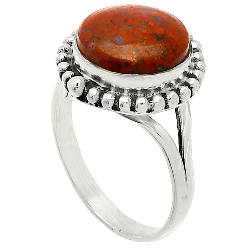 Natural Red Moss Agate Ring size-9 R-1154 SDR231864