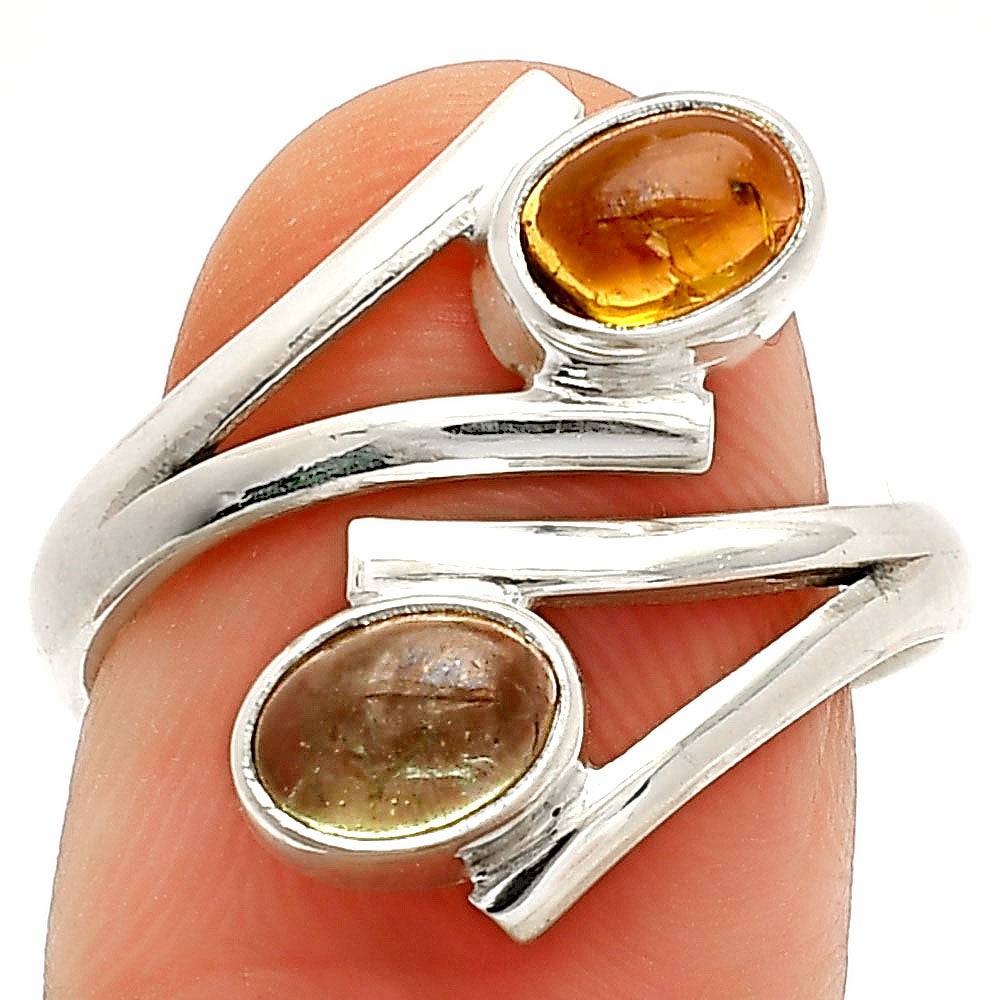 Natural Multi Tourmaline Ring size-8 R-1144 SDR232140