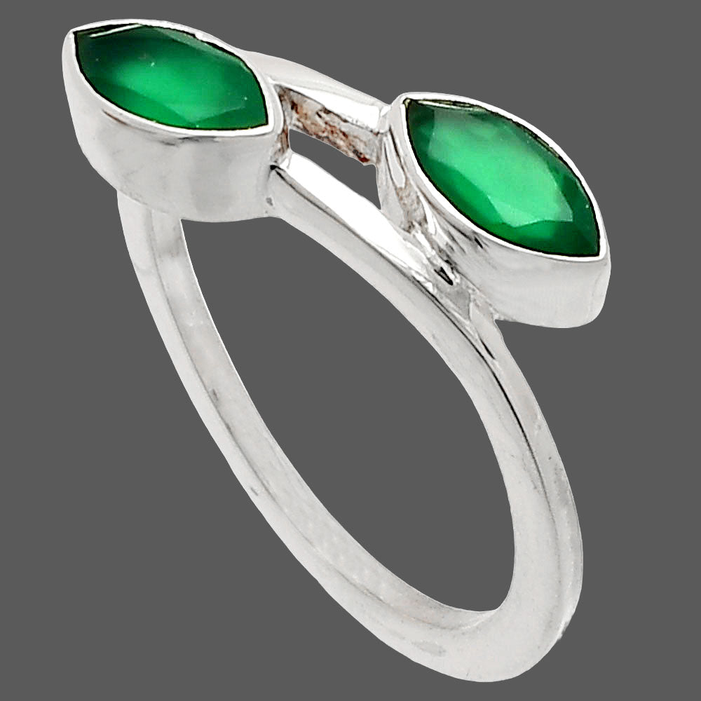 Natural Green Onyx Ring size-8 R-1235 SDR232181