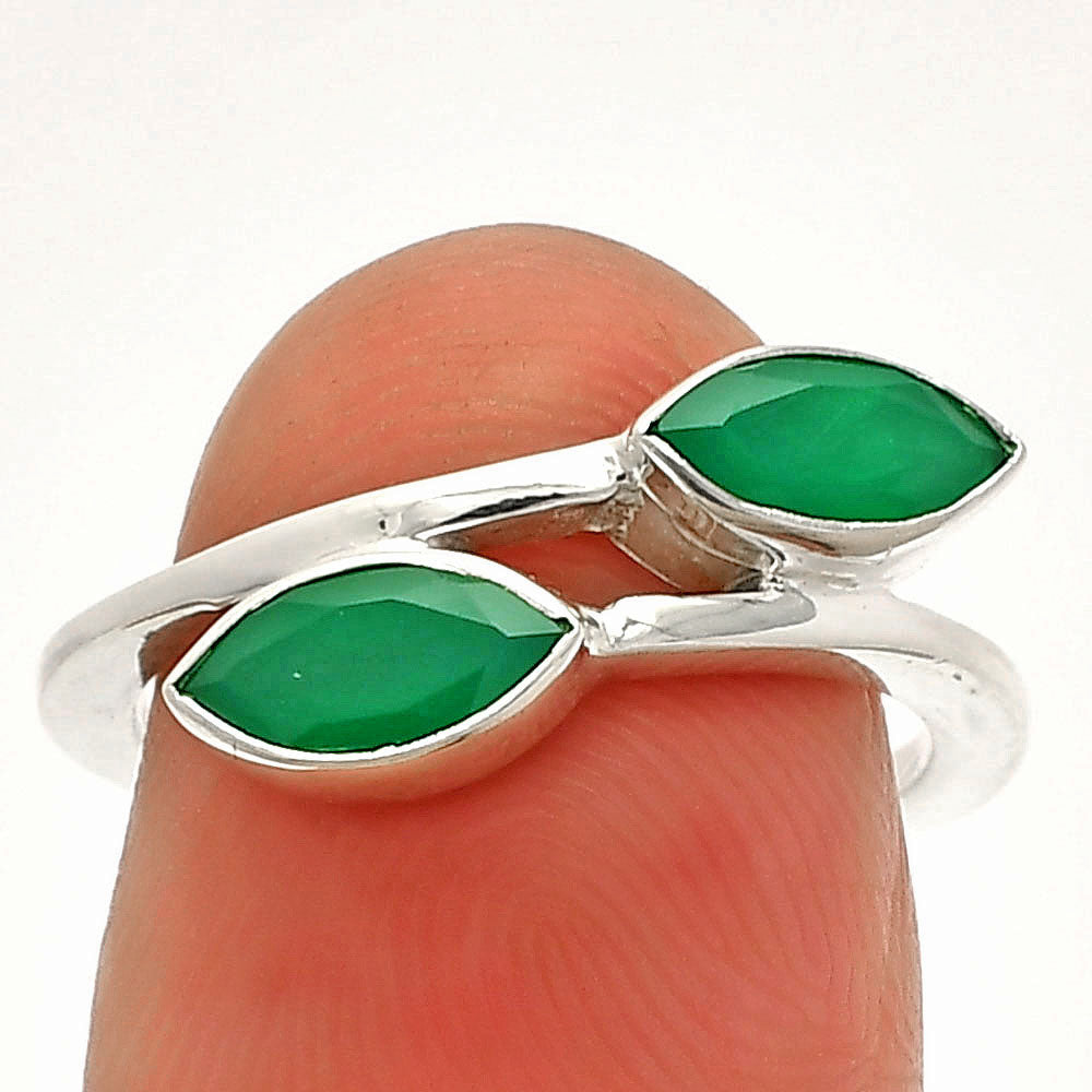 Natural Green Onyx Ring size-9 R-1235 SDR232182