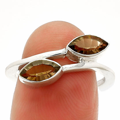 Natural Smoky Quartz - Brazil Ring size-8 R-1235 SDR232187