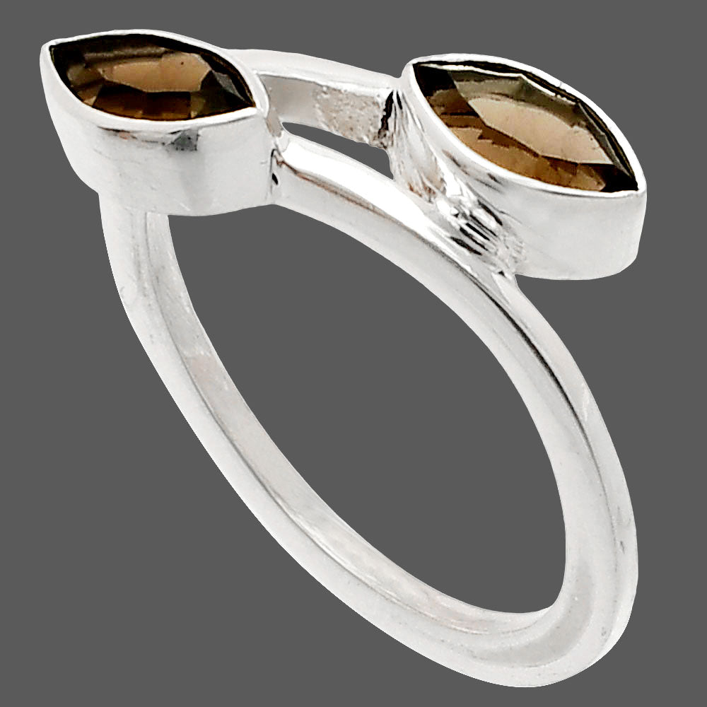 Natural Smoky Quartz - Brazil Ring size-8 R-1235 SDR232187