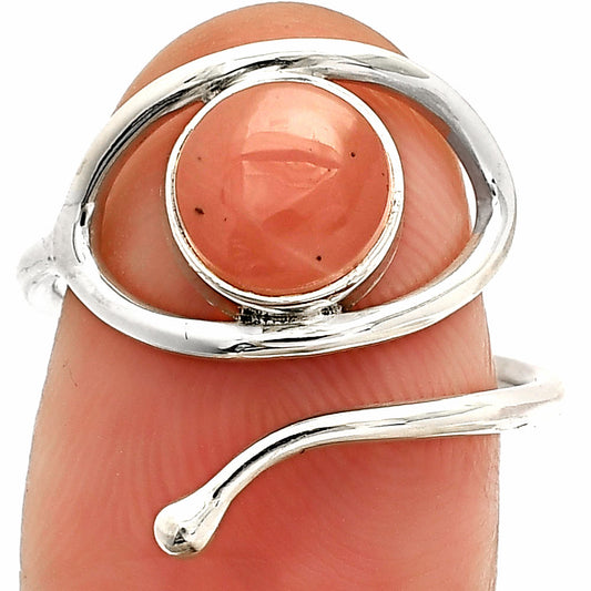 Adjustable Eye - Guava Quartz Ring size-6 R-1254 SDR232265