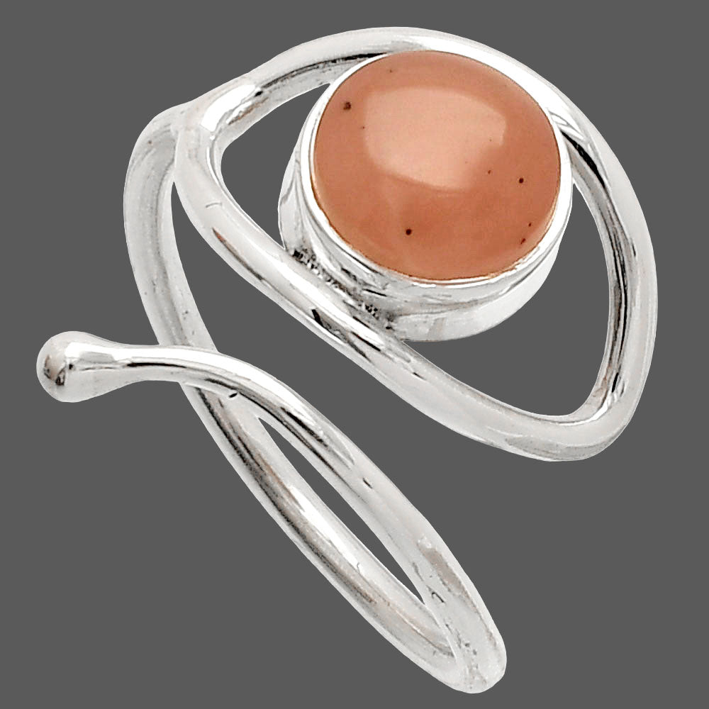 Adjustable Eye - Guava Quartz Ring size-6 R-1254 SDR232265