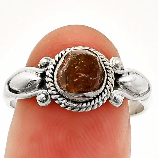 Natural Rare Kornerupine Rough Ring size-8.5 R-1345 SDR232307