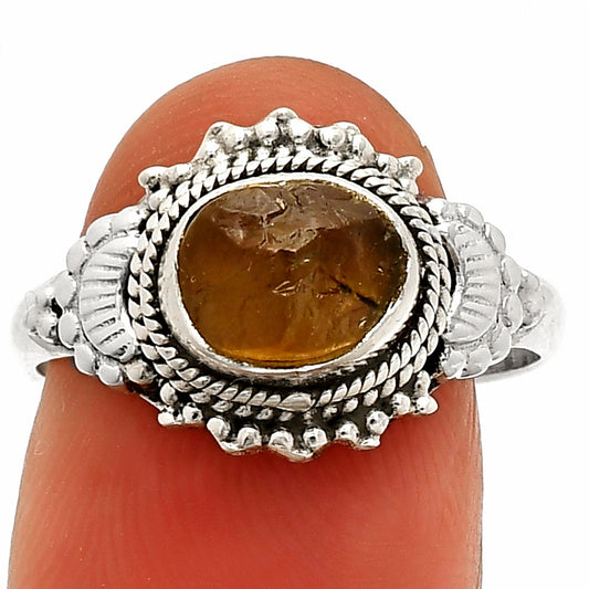 Natural Rare Kornerupine Rough Ring size-8.5 R-1291 SDR232469