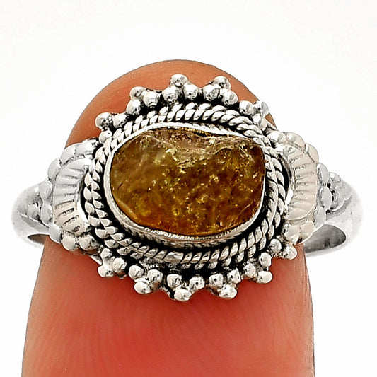 Natural Rare Kornerupine Rough Ring size-8.5 R-1291 SDR232471