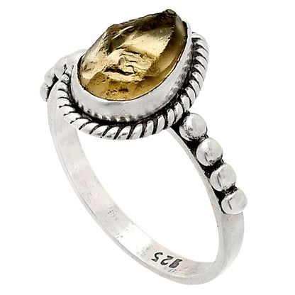 Natural Yellow Scapolite Rough Ring size-8.5 R-1252 SDR232608