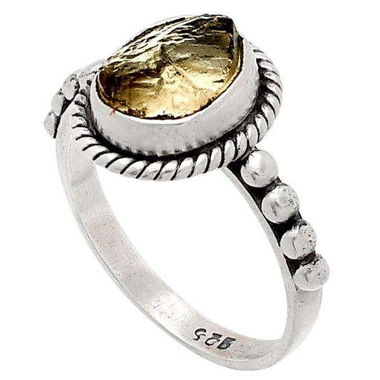 Natural Yellow Scapolite Rough Ring size-7.5 R-1252 SDR232624