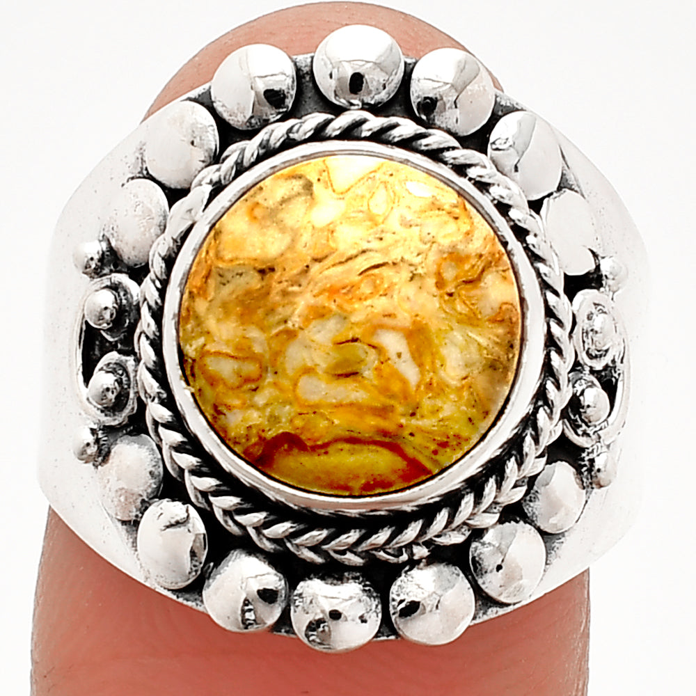 Natural Rock Calcy Ring size-7.5 R-1399 SDR232684