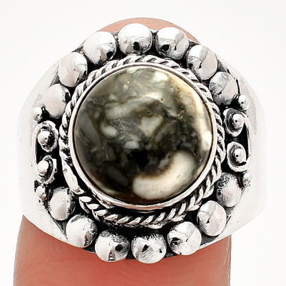 Natural Mexican Cabbing Fossil Ring size-9 R-1399 SDR232687