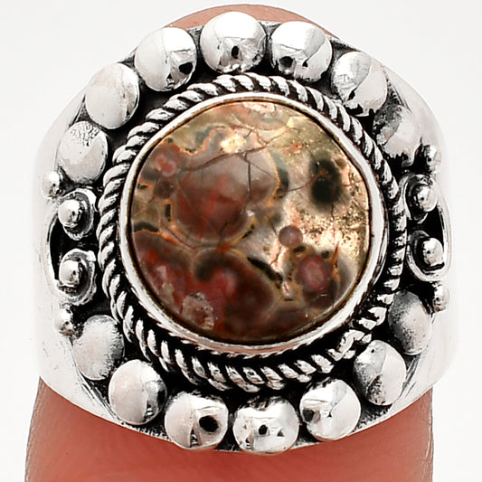 Natural Leopard Skin Jasper Ring size-6 R-1399 SDR232689