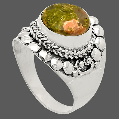 Natural Unakite Ring size-7.5 R-1399 SDR232690