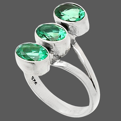Lab Created Green Tourmaline Ring size-6 R-1263 SDR232948