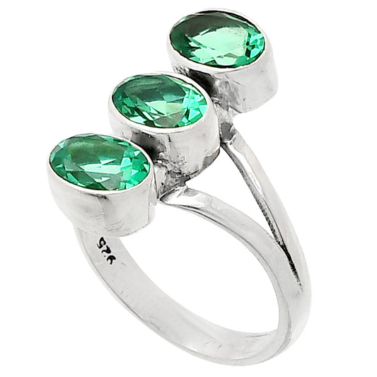 Lab Created Green Tourmaline Ring size-6 R-1263 SDR232948