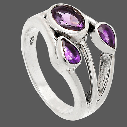 Natural African Amethyst Ring size-6 R-1024 SDR233162