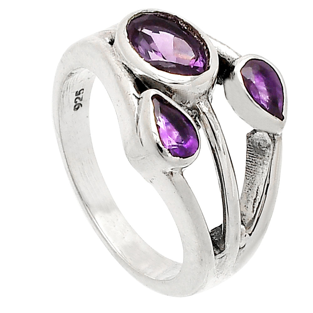 Natural African Amethyst Ring size-6 R-1024 SDR233162