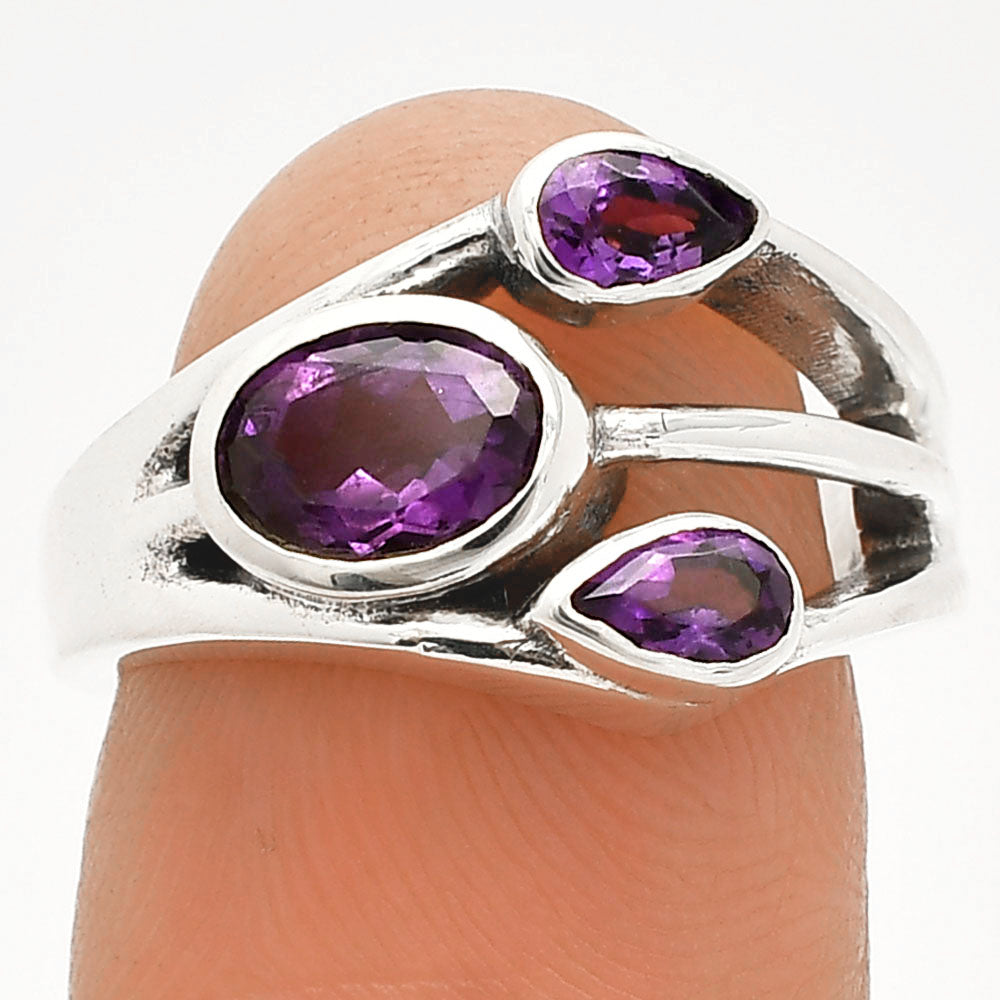 African Amethyst Ring size-6 SDR233176 R-1024