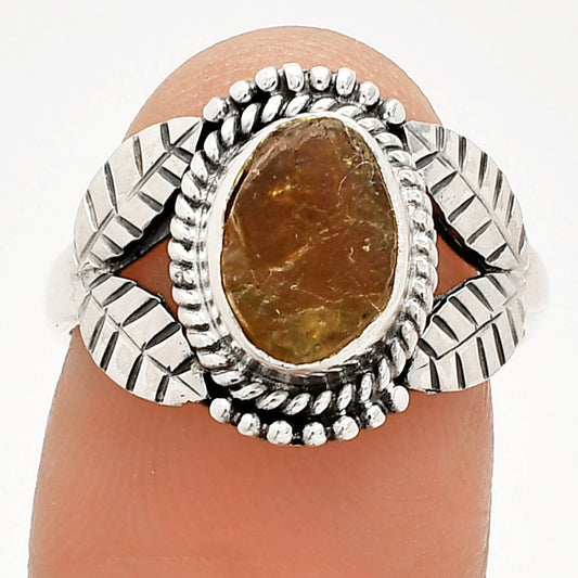 Natural Rare Kornerupine Rough Ring size-7 R-1387 SDR233429