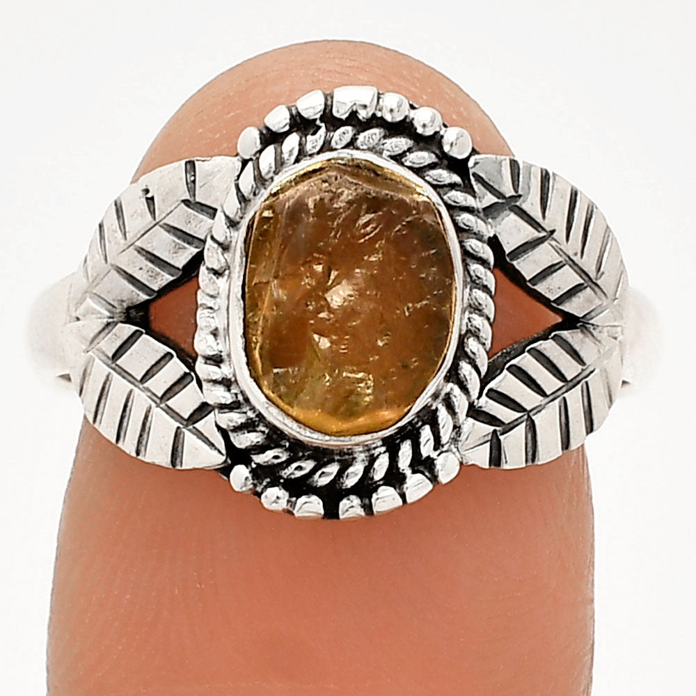 Natural Rare Kornerupine Rough Ring size-8.5 R-1387 SDR233442