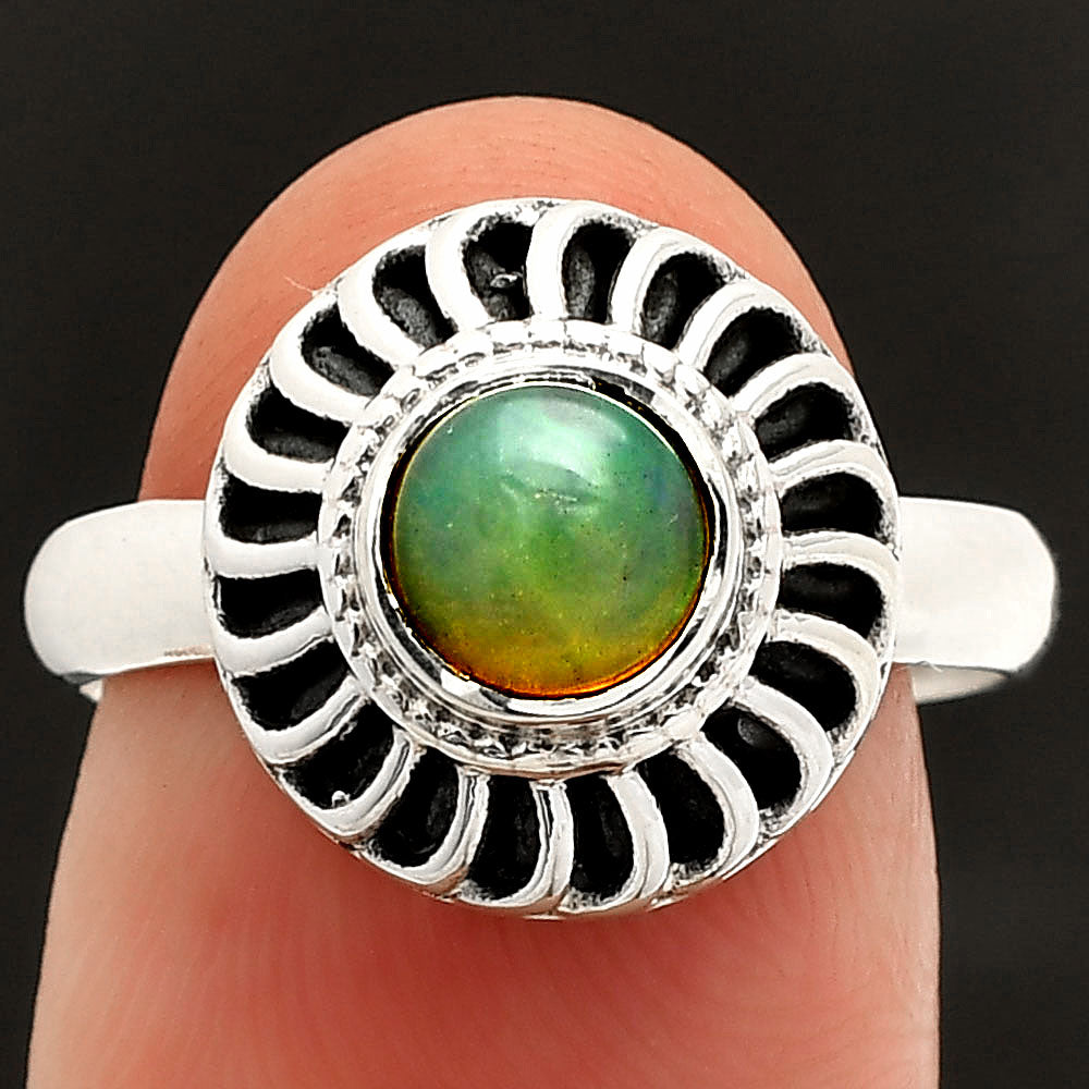 Natural Ethiopian Opal Ring size-8 R-1596 SDR233581