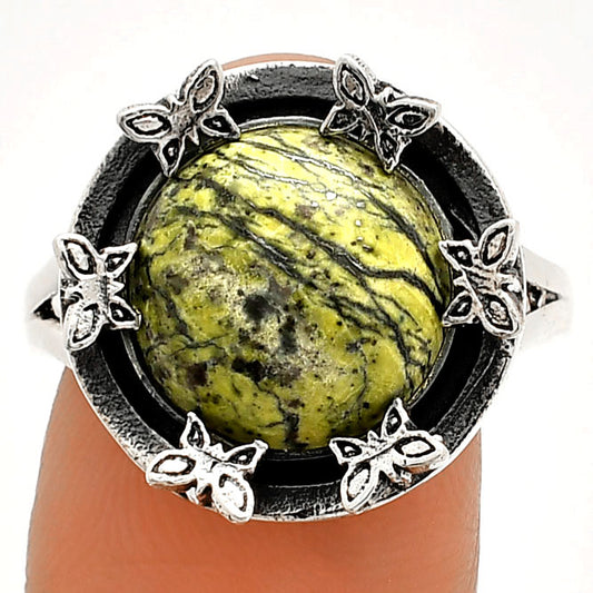 Butterfly - Natural Serpentine Ring size-10 R-1716 SDR233671