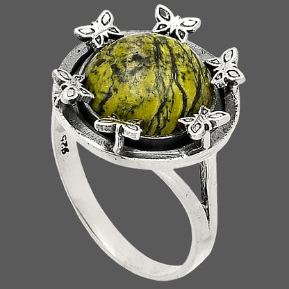 Butterfly - Natural Serpentine Ring size-10 R-1716 SDR233671