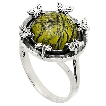 Butterfly - Natural Serpentine Ring size-10 R-1716 SDR233671