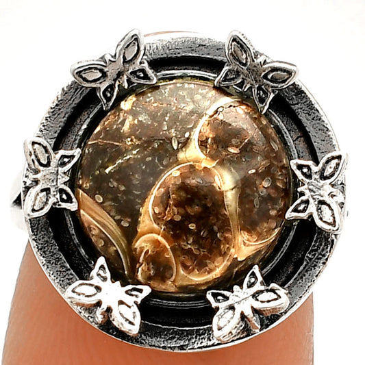 Butterfly - Turtella Jasper - USA Ring size-7 R-1716 SDR233695