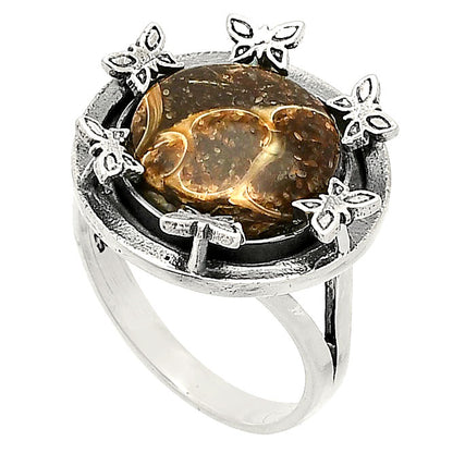 Butterfly - Turtella Jasper - USA Ring size-7 R-1716 SDR233695
