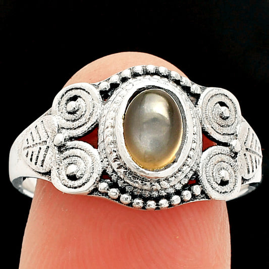 Natural Gray Moonstone Ring size-8.5 R-1280 SDR233792