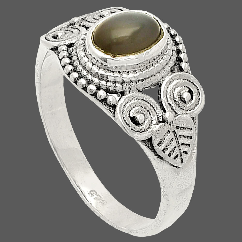 Natural Gray Moonstone Ring size-8.5 R-1280 SDR233792