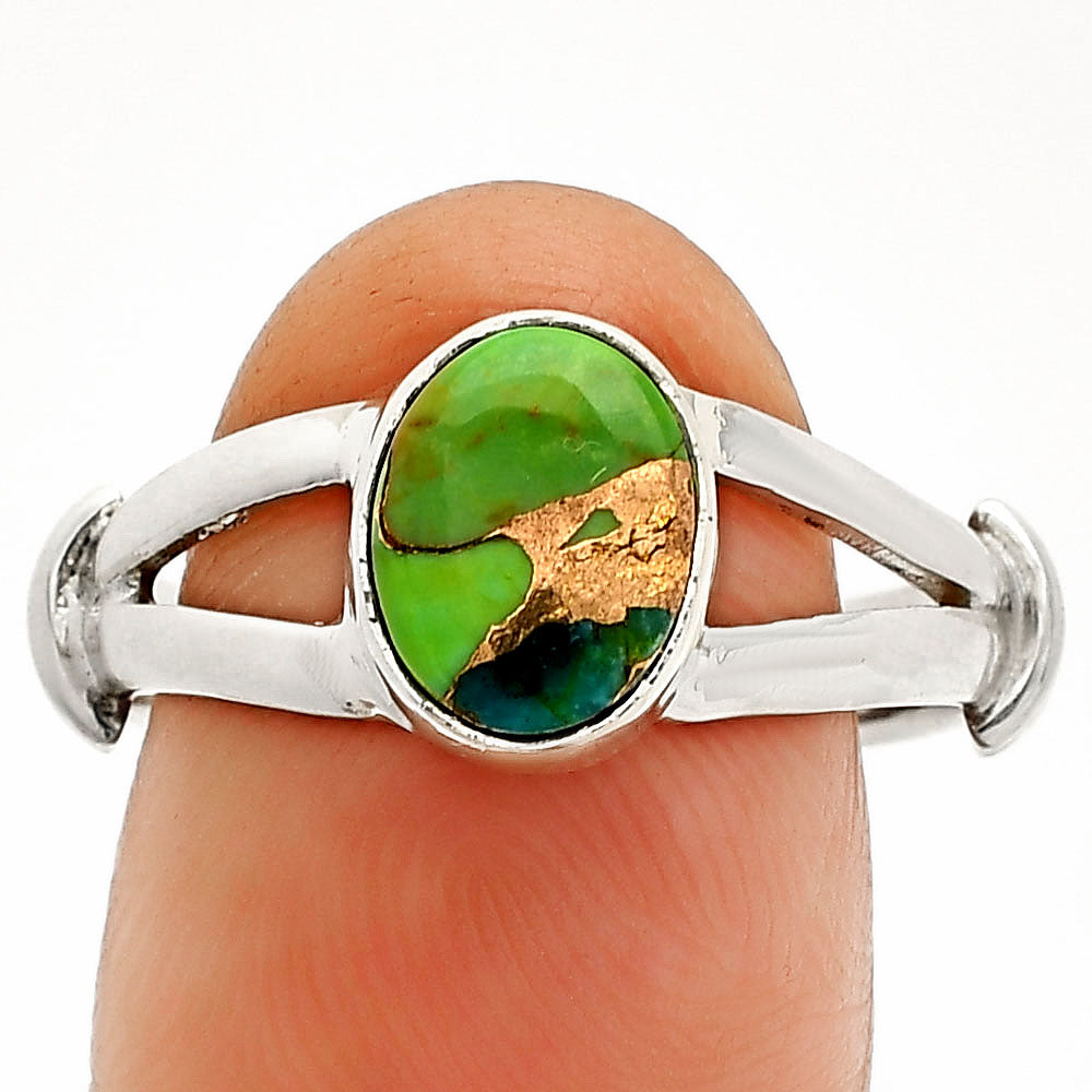 Blue Turquoise In Green Mohave Ring size-8.5 R-1472 SDR233895