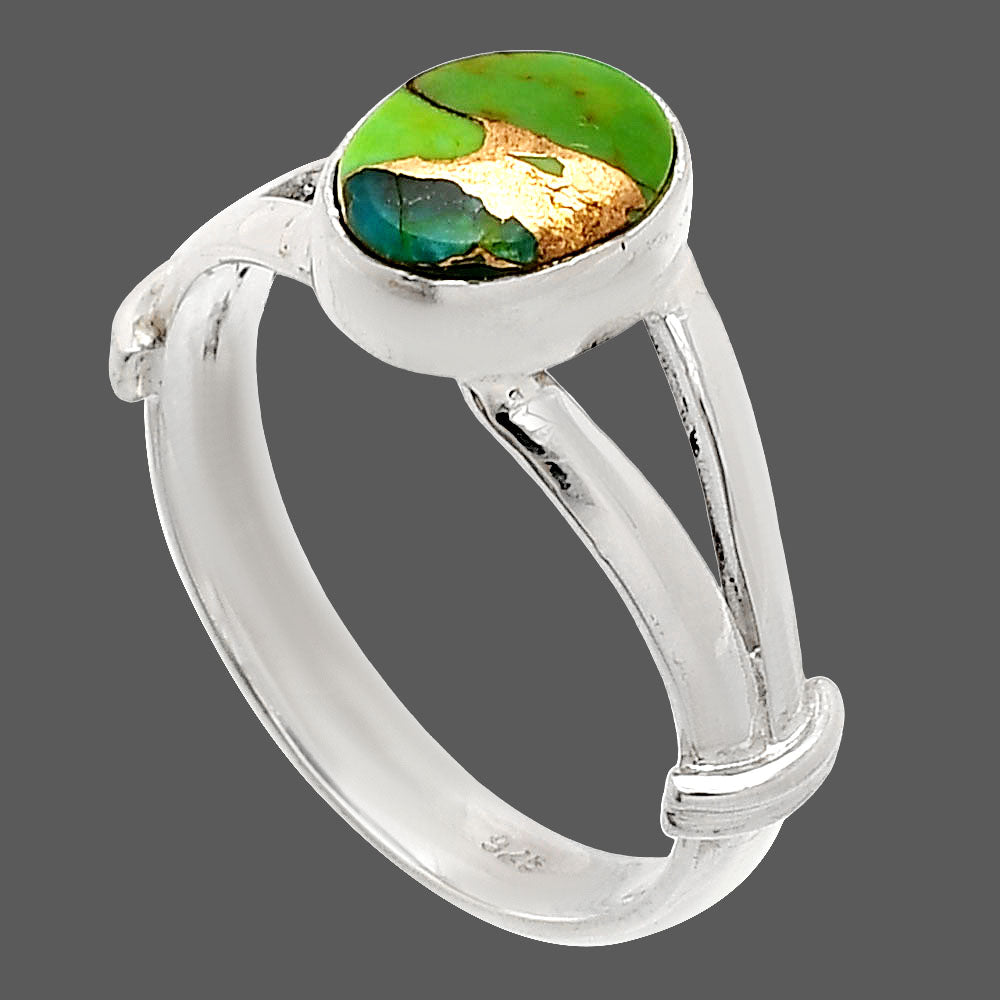 Blue Turquoise In Green Mohave Ring size-8.5 R-1472 SDR233895
