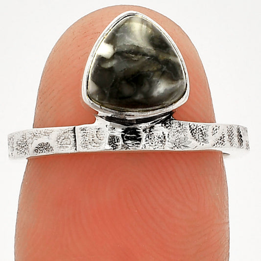 Natural Mexican Cabbing Fossil Ring size-6 R-1037 SDR234121