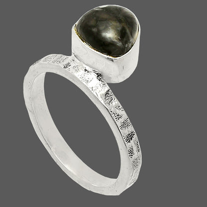 Natural Mexican Cabbing Fossil Ring size-6 R-1037 SDR234121
