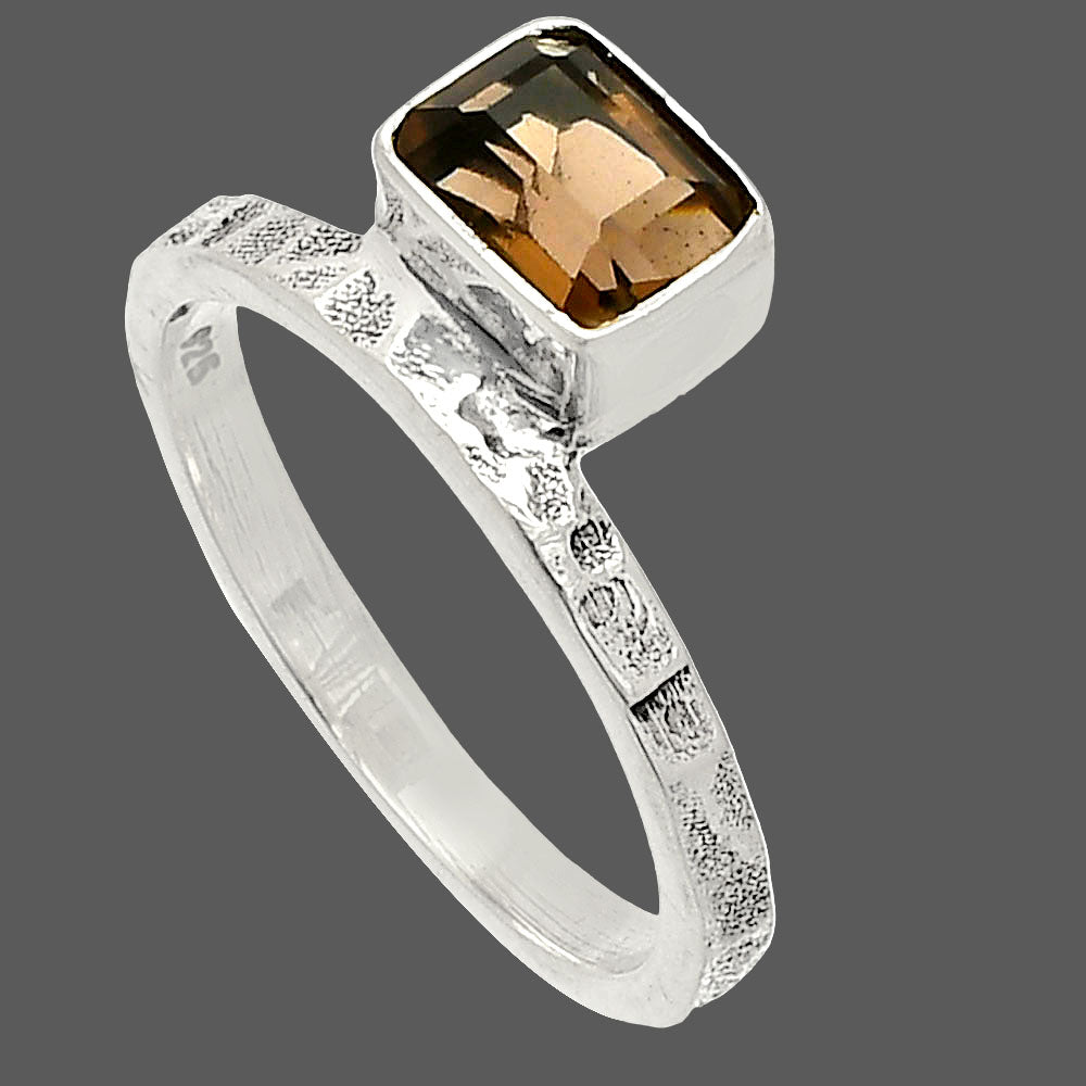 Natural Smoky Quartz - Brazil Ring size-7 R-1037 SDR234185